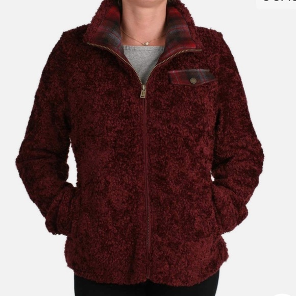 Pendleton Burgundy Sherpa Jacket - Picture 1 of 12